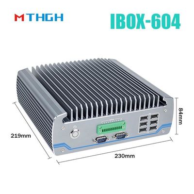 扇風機のない工業用PC IBOX-604 インテルコア I5 6500T SSD HDMI Windows/Linux