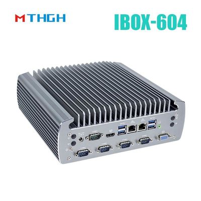 扇風機のない工業用PC IBOX-604 インテルコア I5 6500T SSD HDMI Windows/Linux