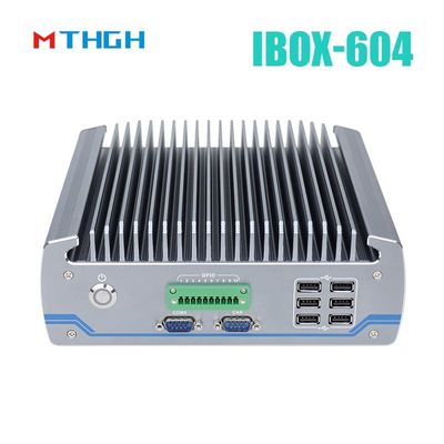 扇風機のない工業用PC IBOX-604 インテルコア I5 6500T SSD HDMI Windows/Linux