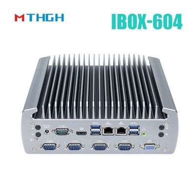 扇風機のない工業用PC IBOX-604 インテルコア I5 6500T SSD HDMI Windows/Linux