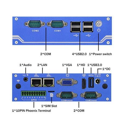 ナノチタン グレー 産業用ミニPC N11 DC 12V 入力 2Xインテル I210-AT/I211-AT 1000M