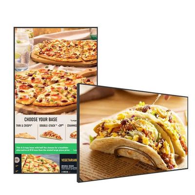 レストラン 電子 デジタル サイネージ 49 インチ 壁掛け デジタル ディスプレイ 3840×2160 解像度