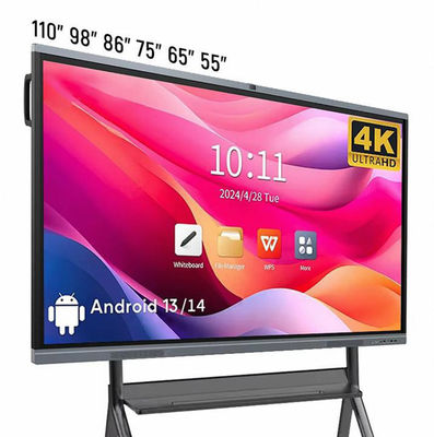4K HDスクールインタラクティブホワイトボード Android13 8 128G Win10 双システムタッチディスプレイ