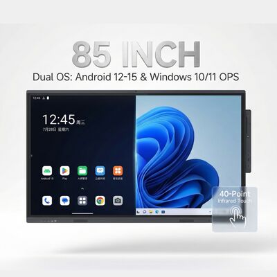 インタラクティブなタッチスクリーンホワイトボード 温かいガラス保護で自然な書き込み感触とアンチブレア表面を提供します